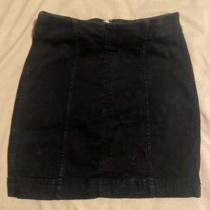 free people black jean skirt